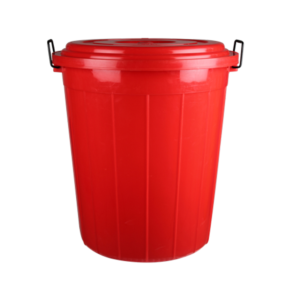 Plastic Drum With Lid (60 Ltr) (Red)